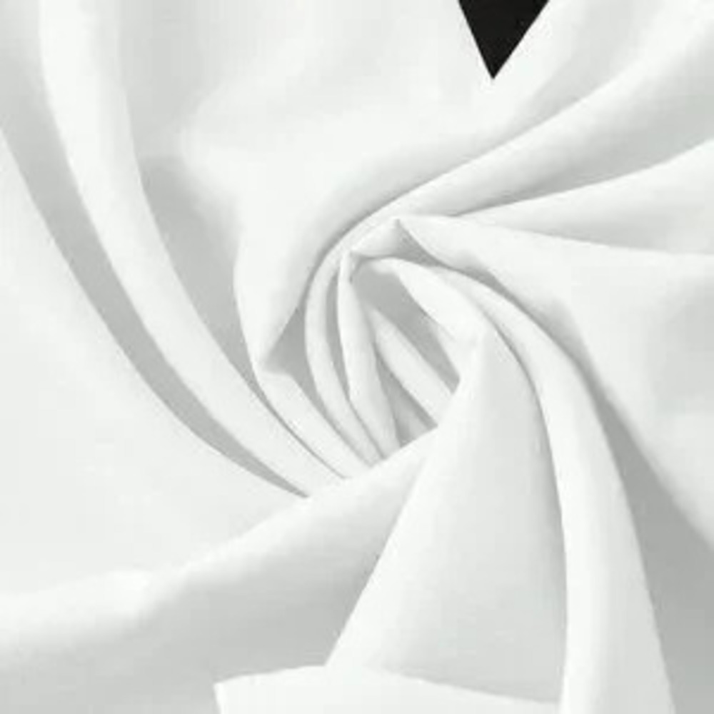 Black & White Elegant Women's V-Neck Lantern Sleeve Blouse - Picture 3 of 4